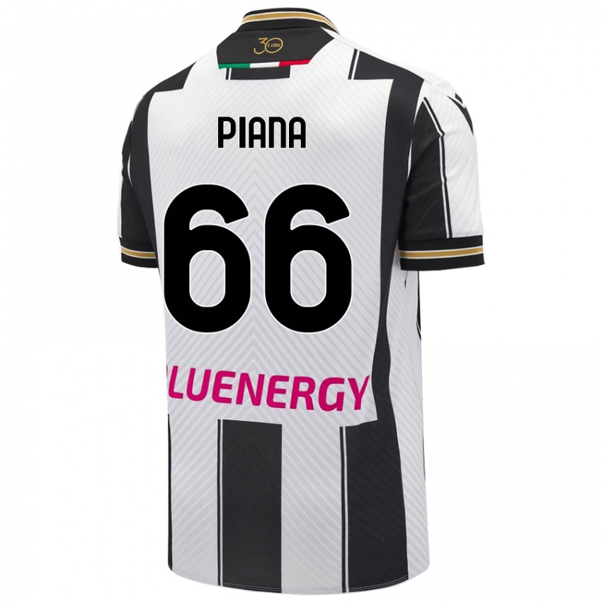 Kvinder Edoardo Piana #66 Hvid Sort Hjemmebane Spillertrøjer 2024/25 Trøje T-Shirt