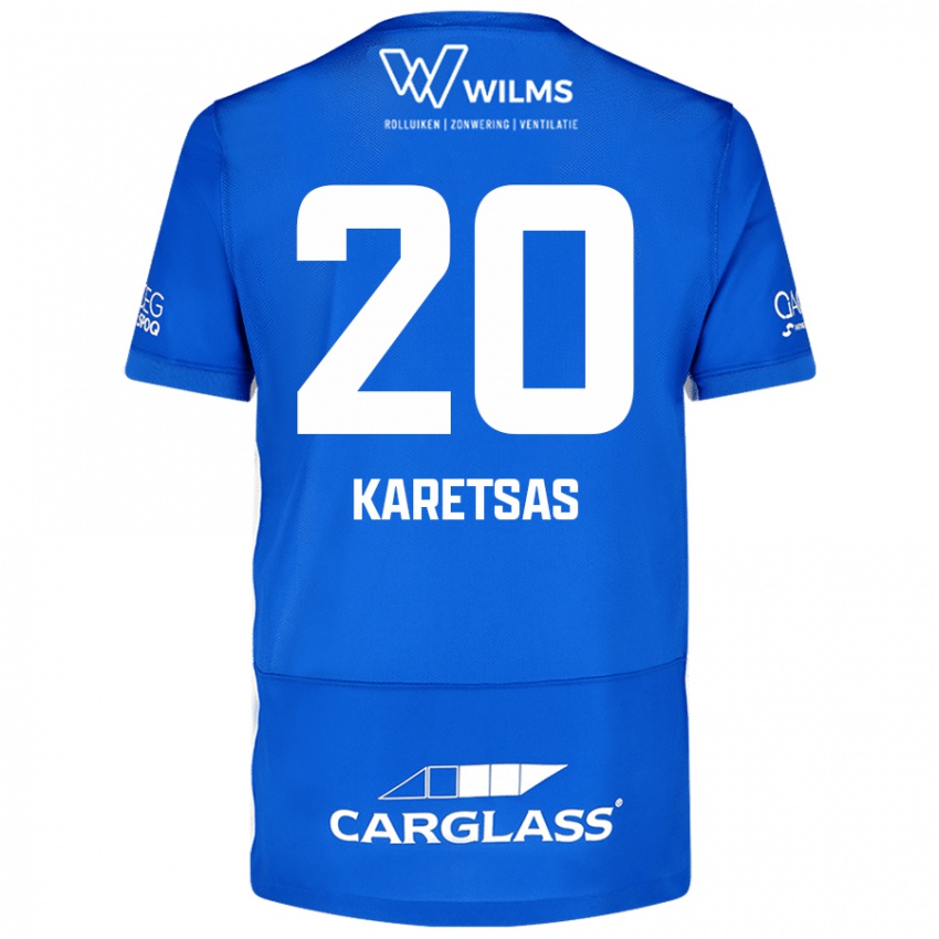 Kvinder Konstantinos Karetsas #20 Blå Hjemmebane Spillertrøjer 2024/25 Trøje T-Shirt