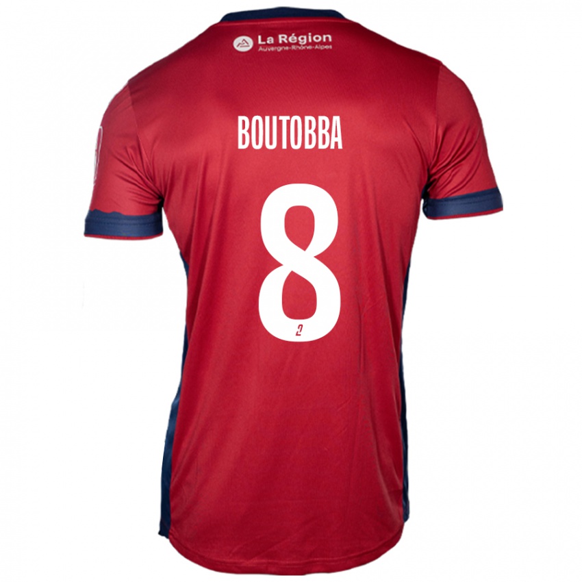 Kvinder Bilal Boutobba #8 Lys Bordeaux Hjemmebane Spillertrøjer 2024/25 Trøje T-Shirt