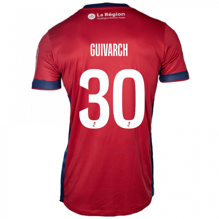 Kvinder Théo Guivarch #30 Lys Bordeaux Hjemmebane Spillertrøjer 2024/25 Trøje T-Shirt