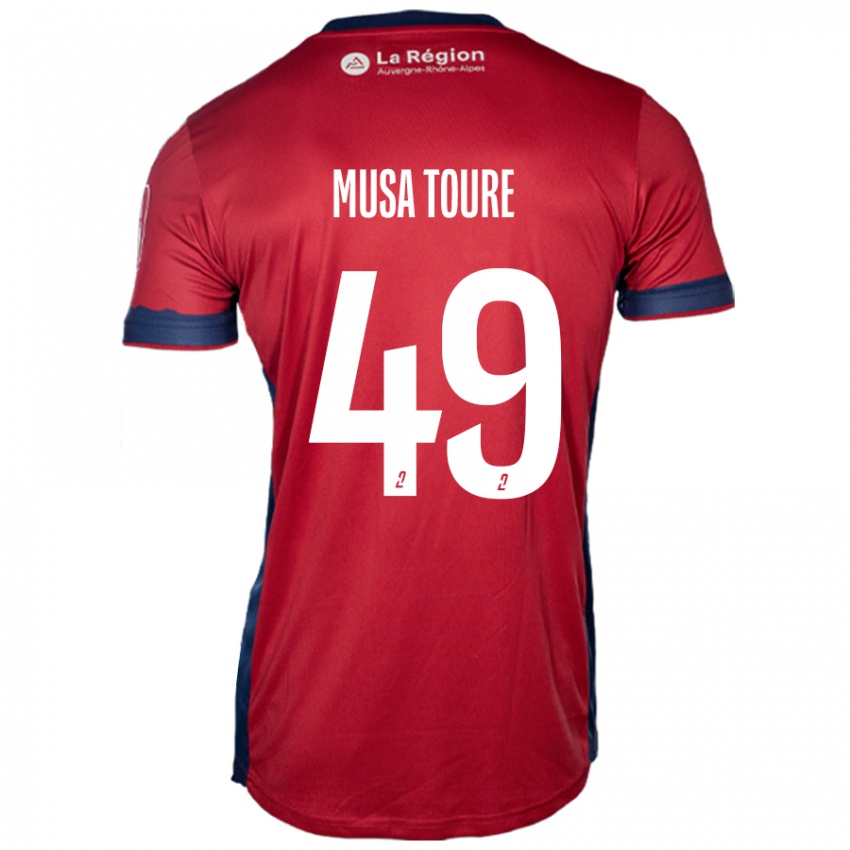 Kvinder Musa Toure #49 Lys Bordeaux Hjemmebane Spillertrøjer 2024/25 Trøje T-Shirt