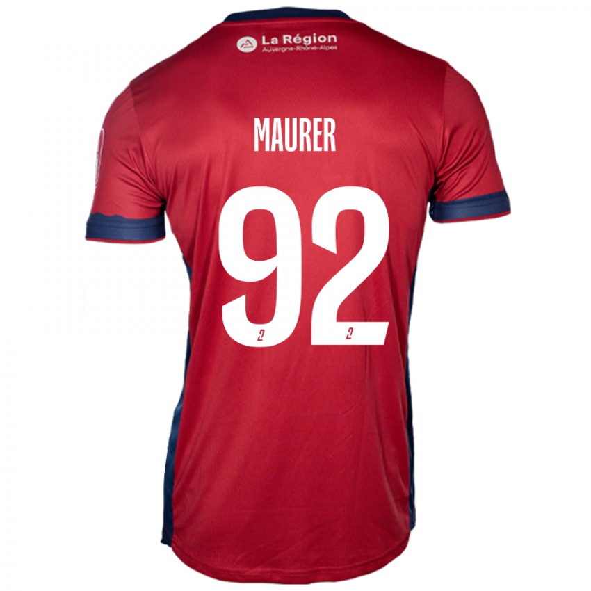 Kvinder Aïman Maurer #92 Lys Bordeaux Hjemmebane Spillertrøjer 2024/25 Trøje T-Shirt