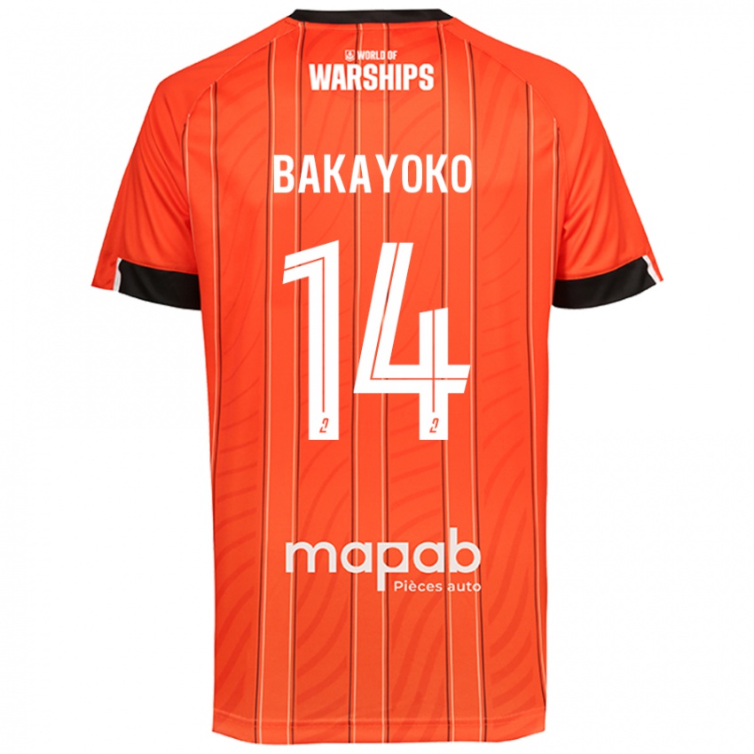 Kvinder Tiemoué Bakayoko #14 Orange Hjemmebane Spillertrøjer 2024/25 Trøje T-Shirt