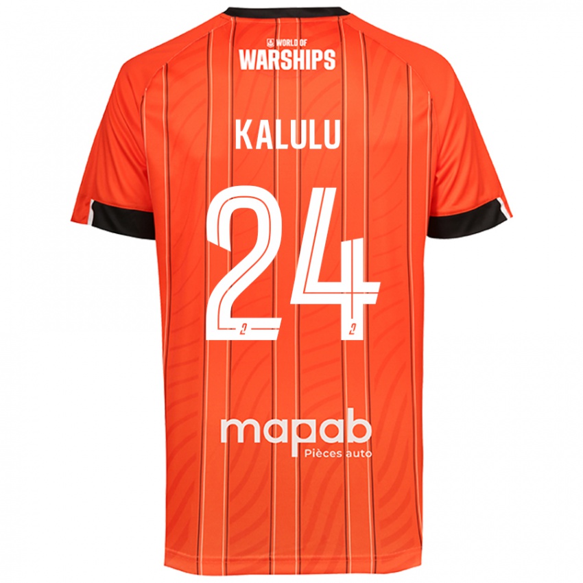 Kvinder Gédéon Kalulu #24 Orange Hjemmebane Spillertrøjer 2024/25 Trøje T-Shirt