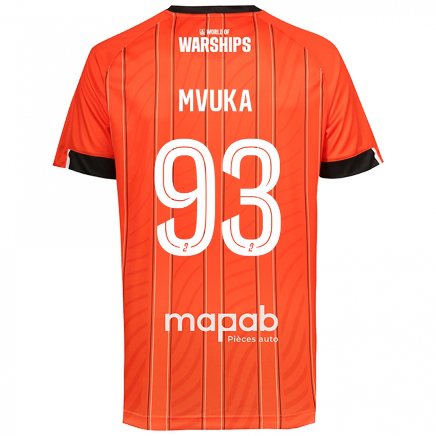 Kvinder Joel Mvuka #93 Orange Hjemmebane Spillertrøjer 2024/25 Trøje T-Shirt