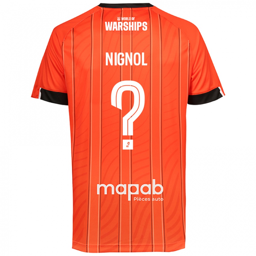 Kvinder Vincent Nignol #0 Orange Hjemmebane Spillertrøjer 2024/25 Trøje T-Shirt