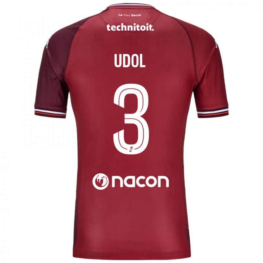 Kvinder Matthieu Udol #3 Rød Granata Hjemmebane Spillertrøjer 2024/25 Trøje T-Shirt