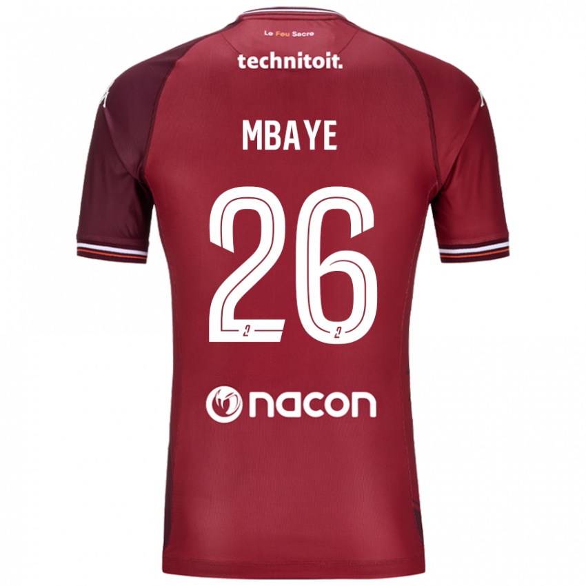 Kvinder Malick Mbaye #26 Rød Granata Hjemmebane Spillertrøjer 2024/25 Trøje T-Shirt