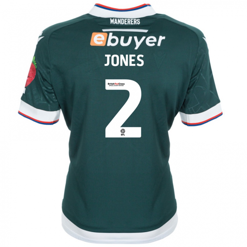 Kvinder Gethin Jones #2 Mørkegrøn Udebane Spillertrøjer 2024/25 Trøje T-Shirt