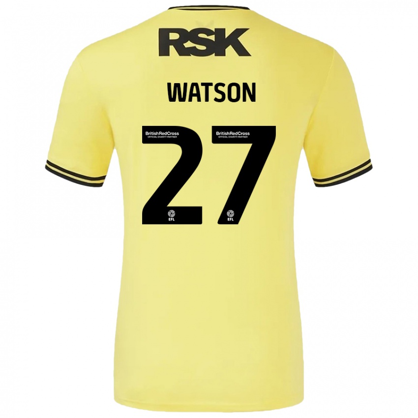 Kvinder Tennai Watson #27 Gul Sort Udebane Spillertrøjer 2024/25 Trøje T-Shirt