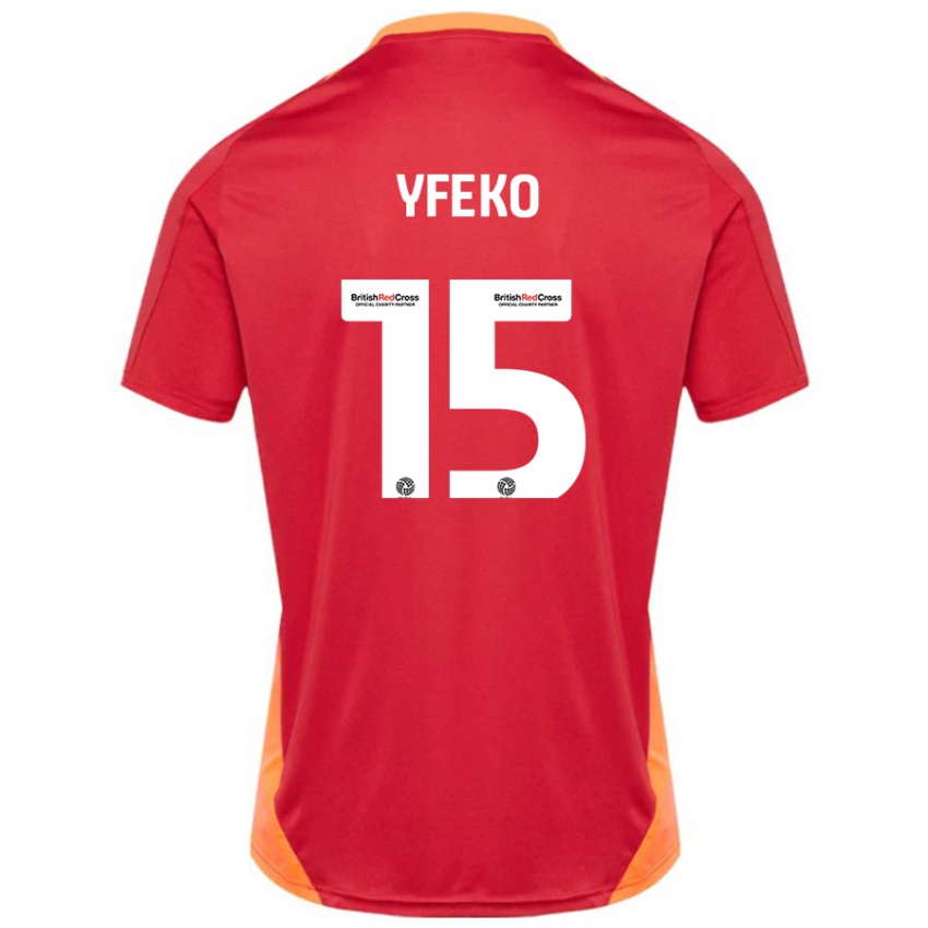 Kvinder Johnly Yfeko #15 Blå Off White Udebane Spillertrøjer 2024/25 Trøje T-Shirt