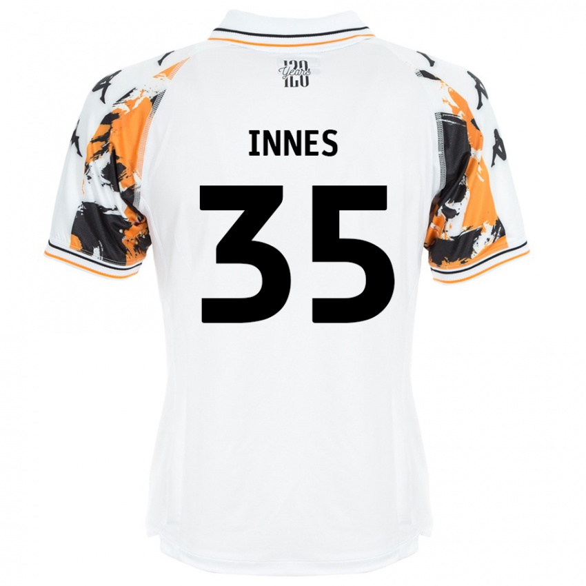 Kvinder Emma Innes #35 Hvid Udebane Spillertrøjer 2024/25 Trøje T-Shirt