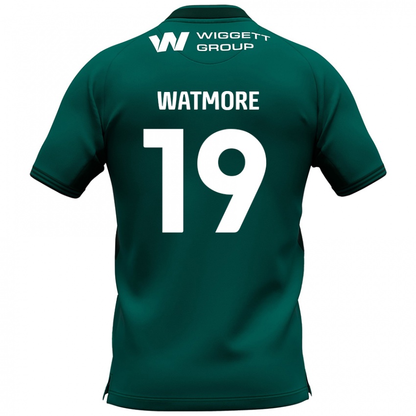 Kvinder Duncan Watmore #19 Grøn Udebane Spillertrøjer 2024/25 Trøje T-Shirt