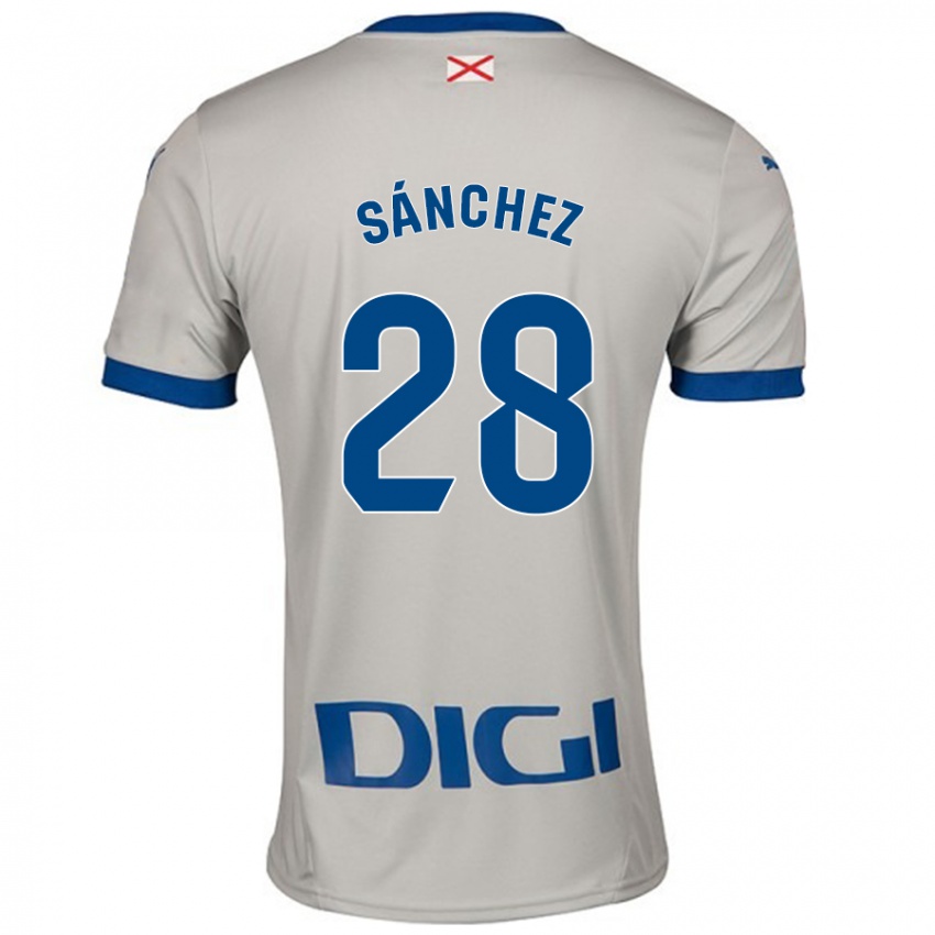 Kvinder Ander Sánchez #28 Lysegrå Udebane Spillertrøjer 2024/25 Trøje T-Shirt