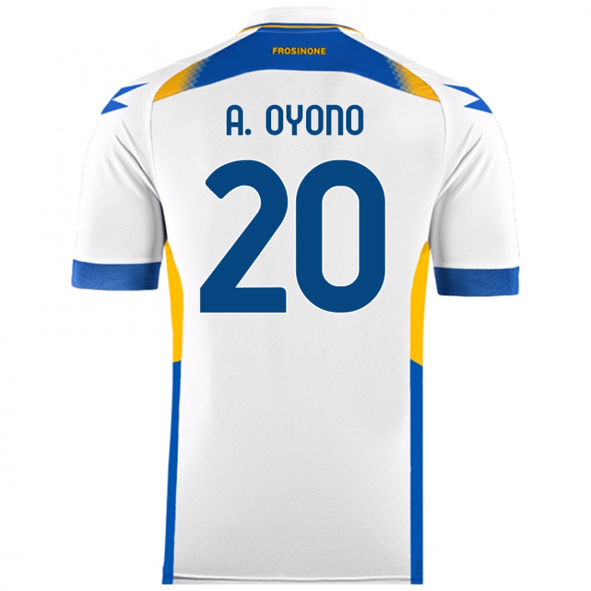 Kvinder Anthony Oyono #20 Hvid Udebane Spillertrøjer 2024/25 Trøje T-Shirt