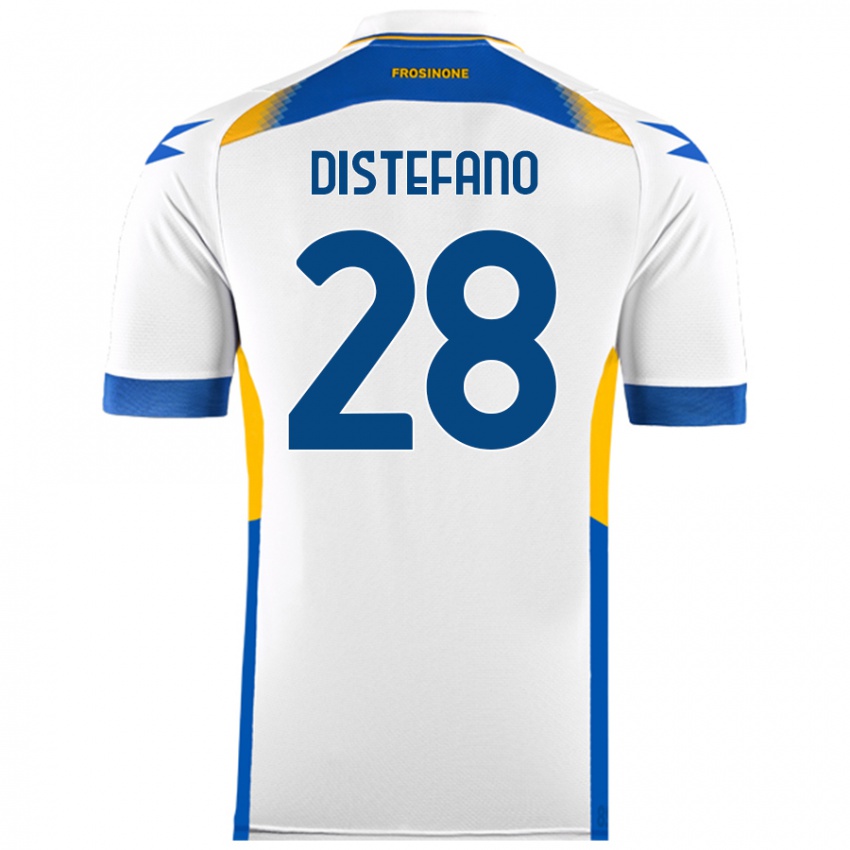 Kvinder Filippo Distefano #28 Hvid Udebane Spillertrøjer 2024/25 Trøje T-Shirt