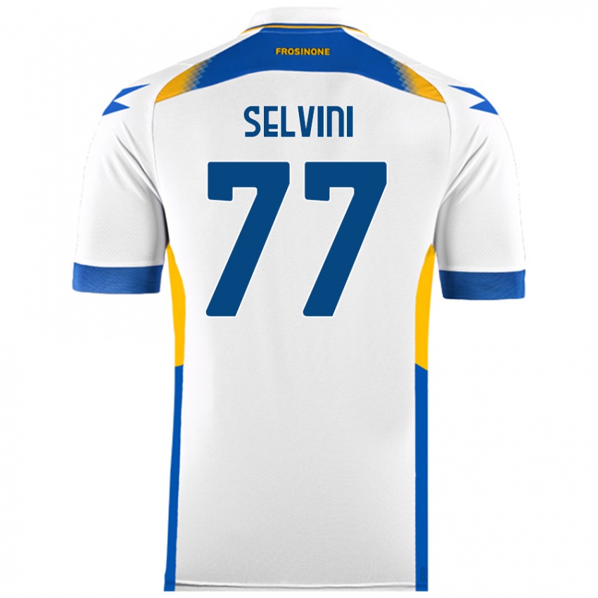 Kvinder Alessandro Selvini #77 Hvid Udebane Spillertrøjer 2024/25 Trøje T-Shirt