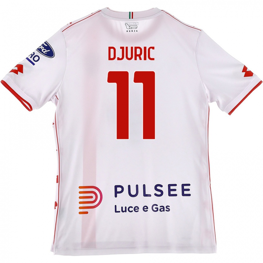 Kvinder Milan Djuric #11 Hvid Rød Udebane Spillertrøjer 2024/25 Trøje T-Shirt