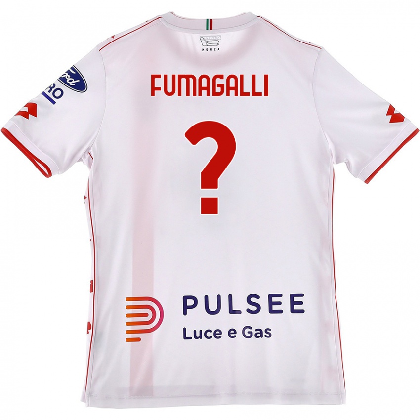 Kvinder Valerio Fumagalli #0 Hvid Rød Udebane Spillertrøjer 2024/25 Trøje T-Shirt