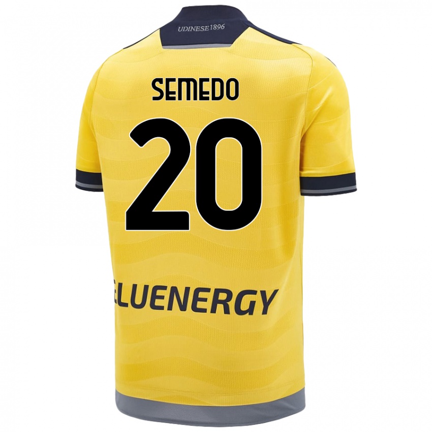 Kvinder Vivaldo Semedo #20 Gylden Udebane Spillertrøjer 2024/25 Trøje T-Shirt