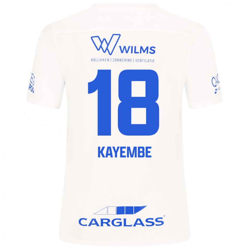 Kvinder Joris Kayembe #18 Hvid Udebane Spillertrøjer 2024/25 Trøje T-Shirt