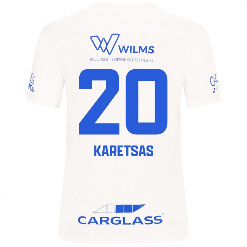 Kvinder Konstantinos Karetsas #20 Hvid Udebane Spillertrøjer 2024/25 Trøje T-Shirt