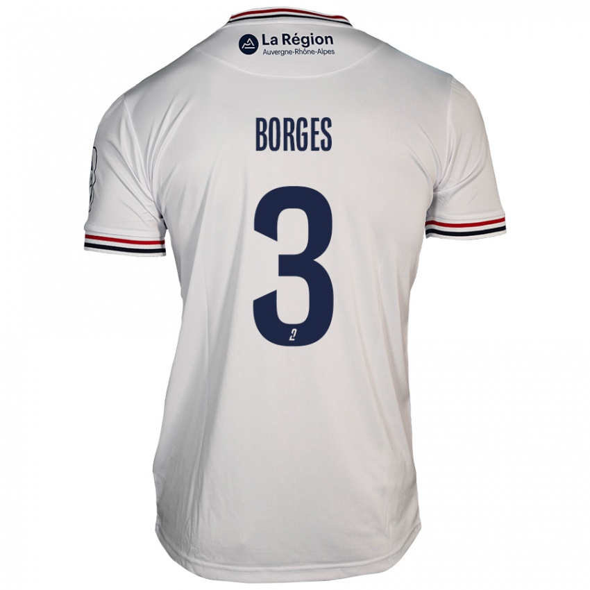 Kvinder Neto Borges #3 Hvid Udebane Spillertrøjer 2024/25 Trøje T-Shirt