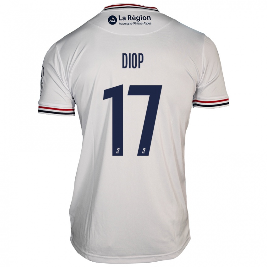 Kvinder Ousmane Diop #17 Hvid Udebane Spillertrøjer 2024/25 Trøje T-Shirt