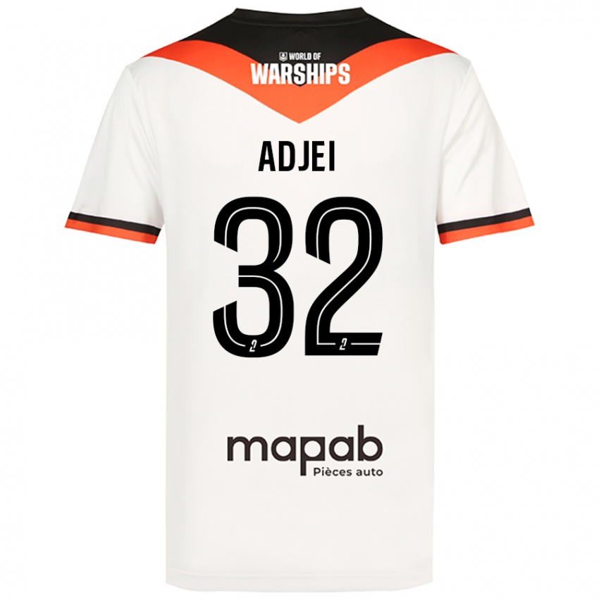 Kvinder Nathaniel Adjei #32 Hvid Udebane Spillertrøjer 2024/25 Trøje T-Shirt