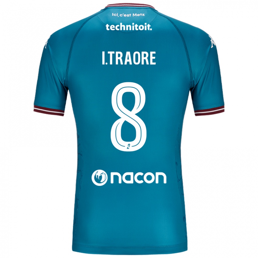 Kvinder Ismaël Traoré #8 Bleu Benzin Udebane Spillertrøjer 2024/25 Trøje T-Shirt