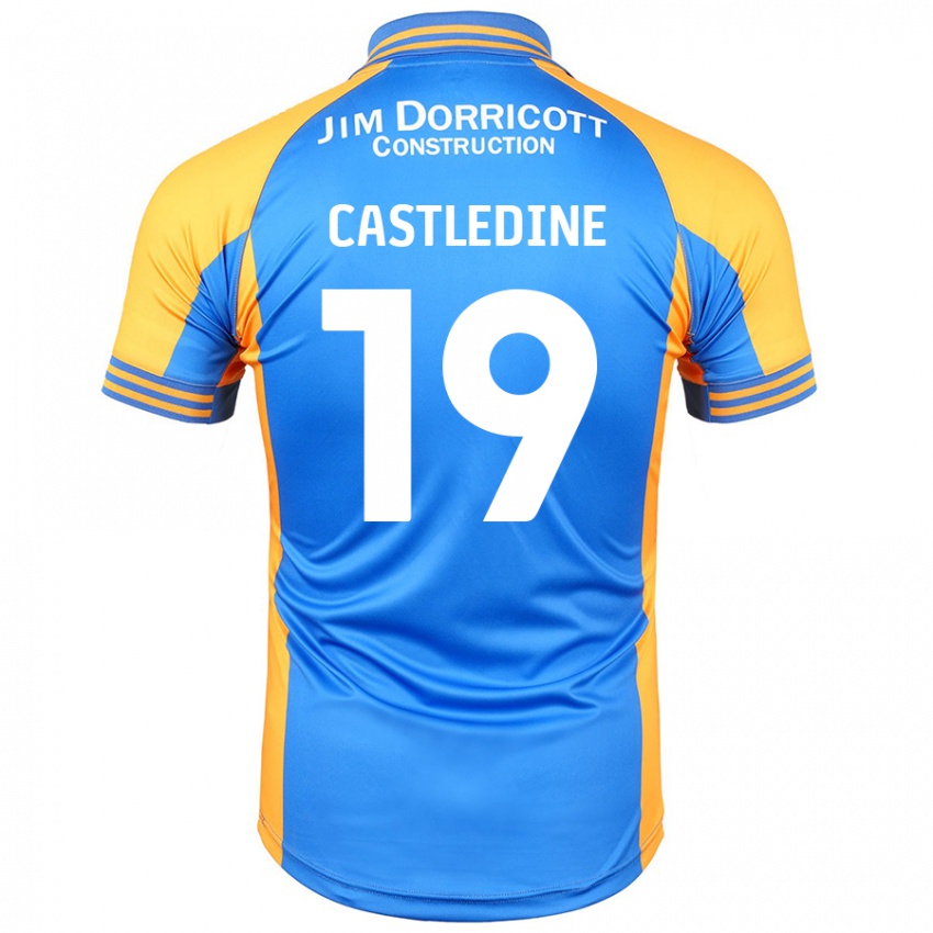 Børn Leo Castledine #19 Blå Rav Hjemmebane Spillertrøjer 2024/25 Trøje T-Shirt