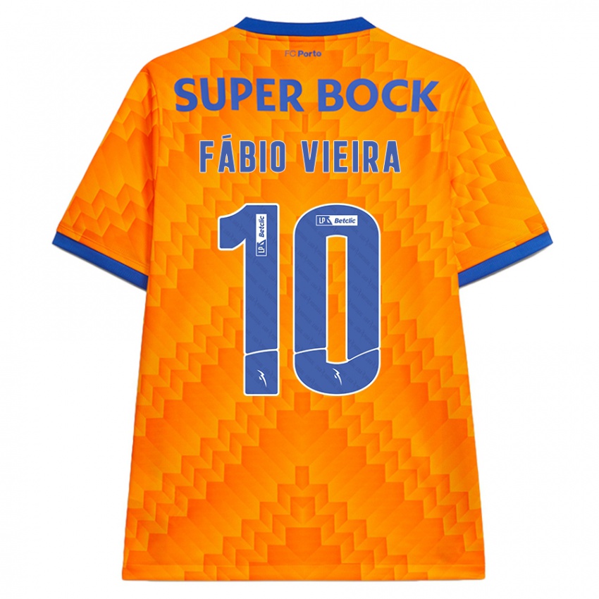 Børn Fabio Vieira #10 Orange Udebane Spillertrøjer 2024/25 Trøje T-Shirt