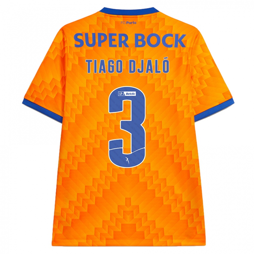 Børn Tiago Djaló #3 Orange Udebane Spillertrøjer 2024/25 Trøje T-Shirt