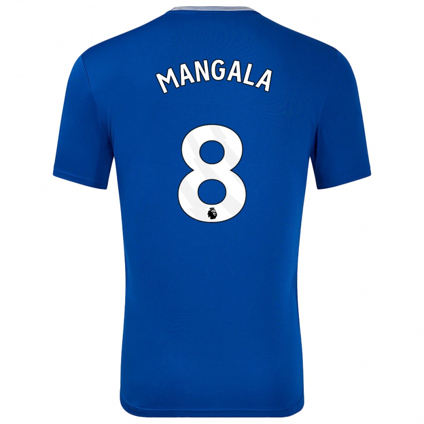 Børn Orel Mangala #8 Blå Med Hjemmebane Spillertrøjer 2024/25 Trøje T-Shirt