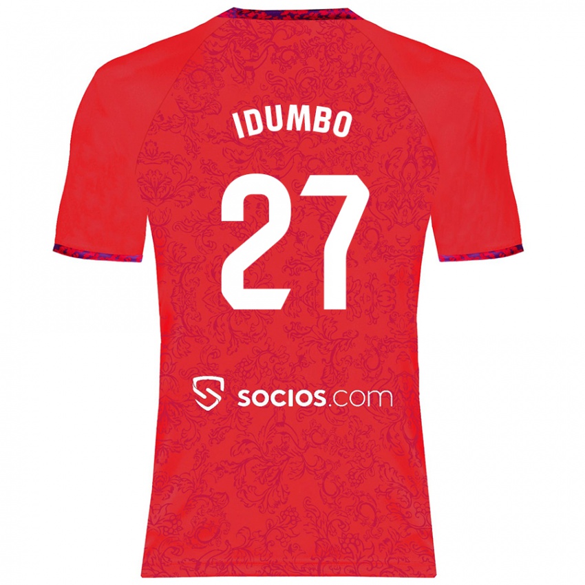 Børn Stanis Idumbo Muzambo #27 Rød Udebane Spillertrøjer 2024/25 Trøje T-Shirt