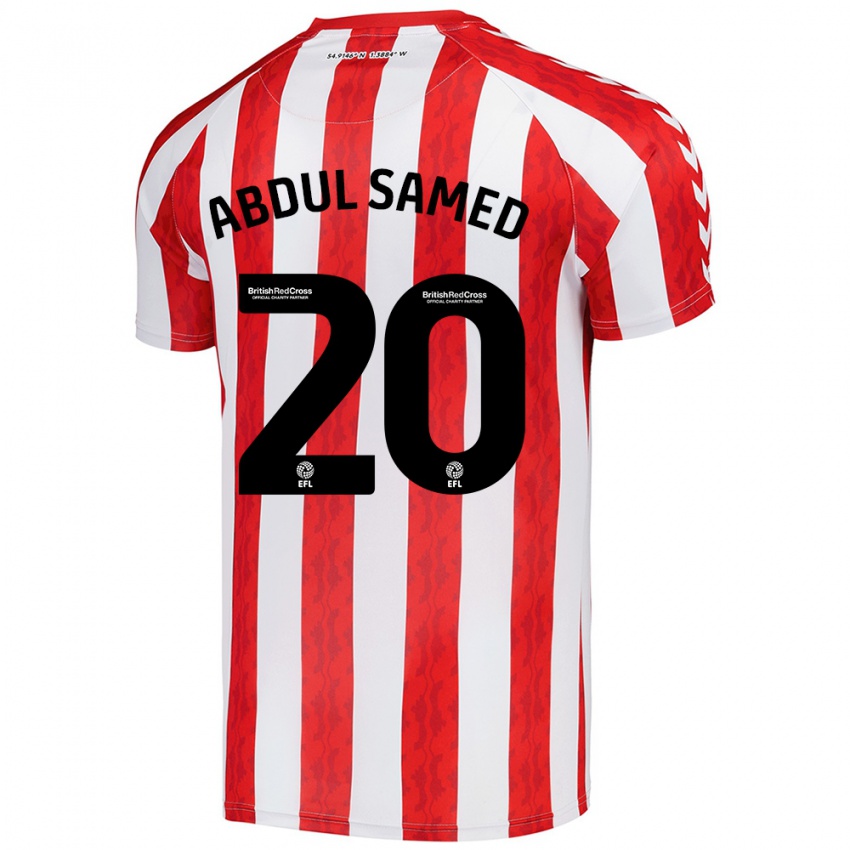 Børn Salis Abdul Samed #20 Rød Hvid Hjemmebane Spillertrøjer 2024/25 Trøje T-Shirt