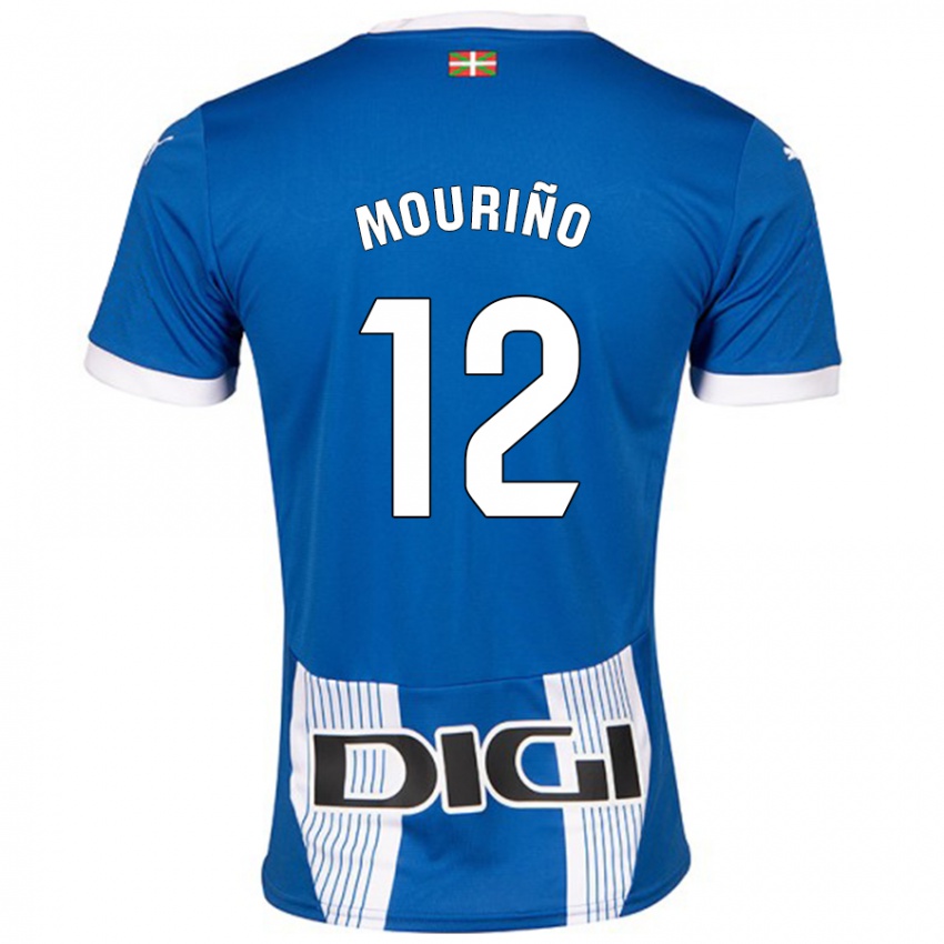 Mænd Santiago Mouriño #12 Blå Hjemmebane Spillertrøjer 2024/25 Trøje T-Shirt