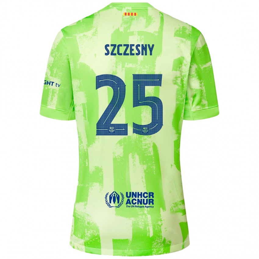 Mænd Wojciech Szczesny #25 Lime Tredje Sæt Spillertrøjer 2024/25 Trøje T-Shirt