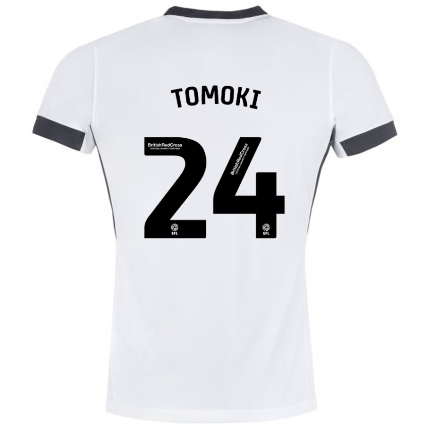 Mænd Tomoki Iwata #24 Hvid Sort Udebane Spillertrøjer 2024/25 Trøje T-Shirt