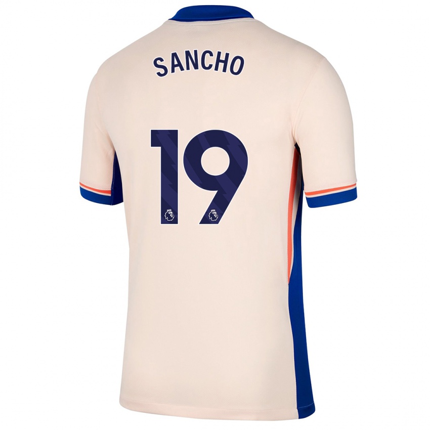 Kvinder Jadon Sancho #19 Lys Beige Udebane Spillertrøjer 2024/25 Trøje T-Shirt