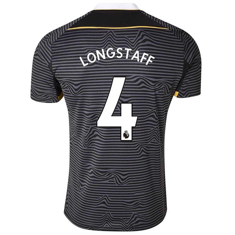 Kvinder Matthew Longstaff #4 Sort Udebane Spillertrøjer 2021/22 Trøje T-shirt