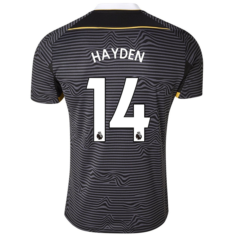 Kvinder Isaac Hayden #14 Sort Udebane Spillertrøjer 2021/22 Trøje T-shirt