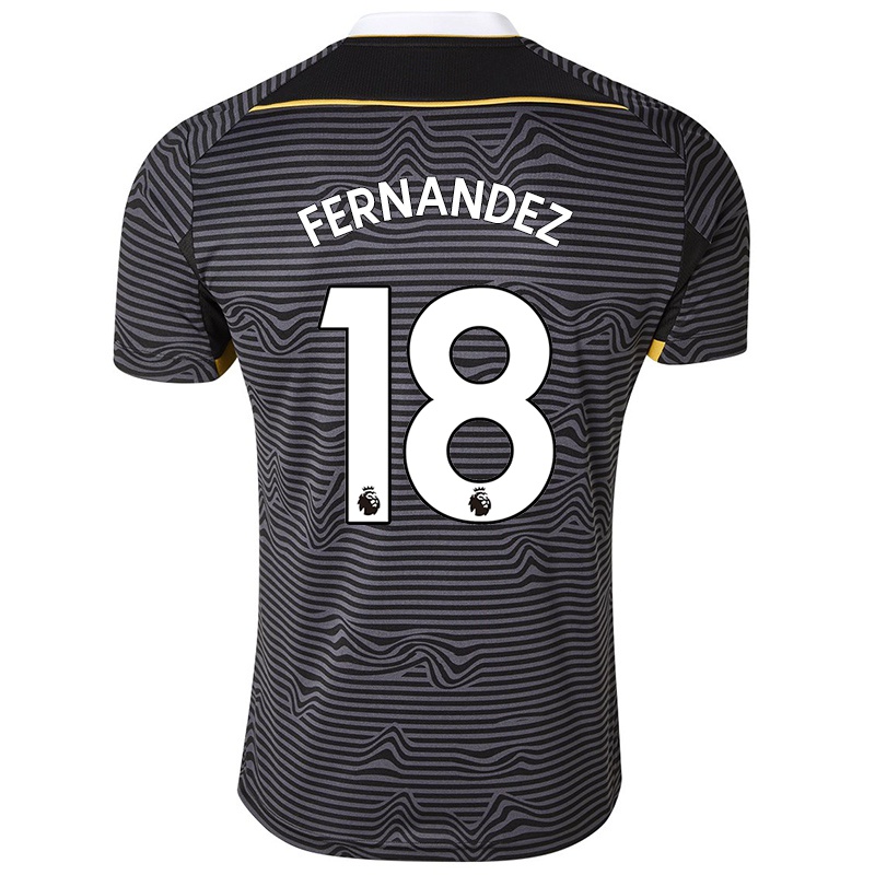 Kvinder Federico Fernandez #18 Sort Udebane Spillertrøjer 2021/22 Trøje T-shirt