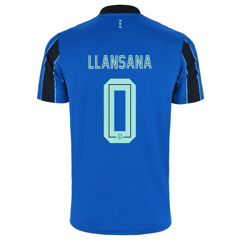 Kvinder Enric Llansana #0 Blå Sort Udebane Spillertrøjer 2021/22 Trøje T-shirt