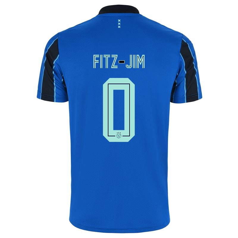 Kvinder Kian Fitz-jim #0 Blå Sort Udebane Spillertrøjer 2021/22 Trøje T-shirt