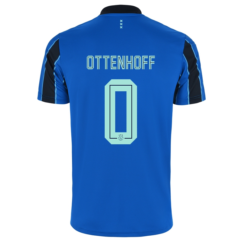 Kvinder Bryan Ottenhoff #0 Blå Sort Udebane Spillertrøjer 2021/22 Trøje T-shirt