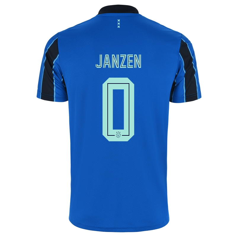 Kvinder Yarimo Janzen #0 Blå Sort Udebane Spillertrøjer 2021/22 Trøje T-shirt