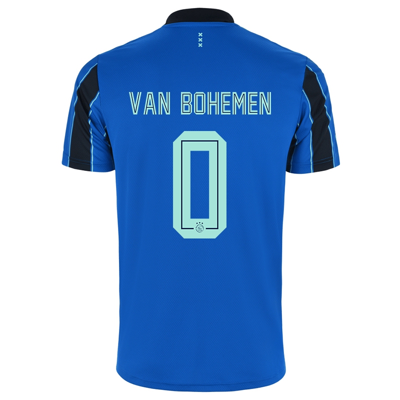 Kvinder Chahine Van Bohemen #0 Blå Sort Udebane Spillertrøjer 2021/22 Trøje T-shirt