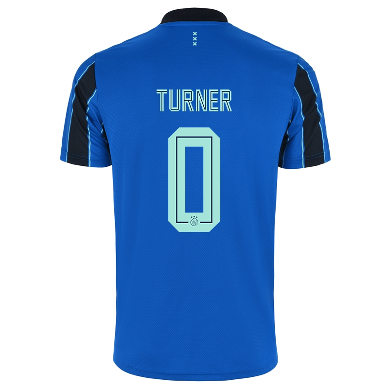 Kvinder Darcy Turner #0 Blå Sort Udebane Spillertrøjer 2021/22 Trøje T-shirt