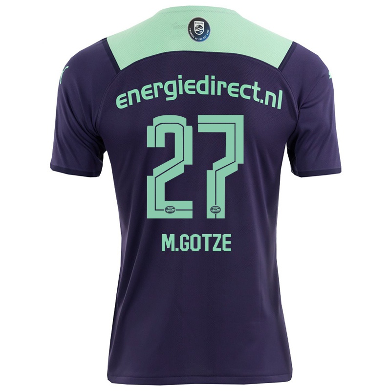 Kvinder Mario Gotze #27 Mørk Violet Udebane Spillertrøjer 2021/22 Trøje T-shirt
